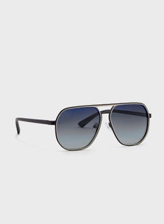 Buy Men's Polarized Oversize Full Rim Aviator Sunglasses SS1218 in UAE