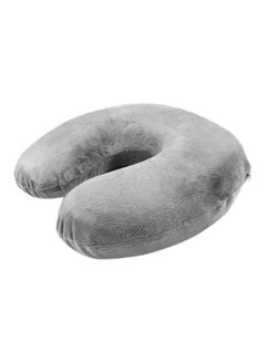 Buy Memory Foam Travel Neck Pillow 30X30Cm Grey 30x30cm in UAE