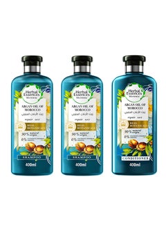 Buy Shampoo And Conditioner With Argan Oil Of Moroco 400ml Pack Of 3 in UAE