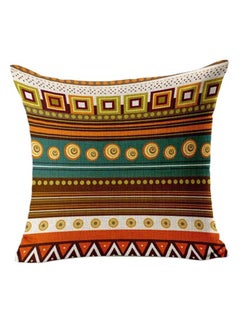 Buy Decorative Printed Soft Pillow Multicolour 45 x 45cm in UAE