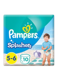 Buy Splashers Diaper Pants, Size 5-6, 14+Kg, 10 Diapers in Saudi Arabia