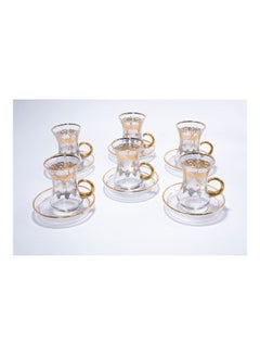 Buy 6 Pairs Tea Cup Set Multicolour 35x27cm in Saudi Arabia