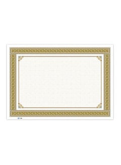 Buy 10-Piece Plain Design Certificate White/Green/Brown in UAE