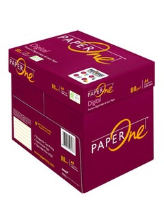 Buy Digital Premium Copy Paper, 80 GSM, A4 Size, 5 Reams Per Carton Box in UAE