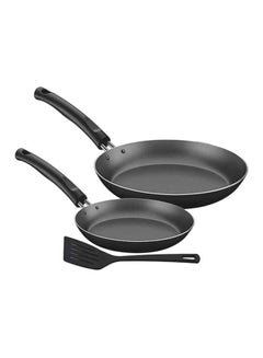 Buy 3-Piece Non-Stick Fry Pan Set Black in Saudi Arabia