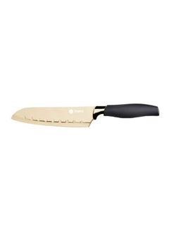 Buy Aria Santoku Knife Gold/Black 7inch in Saudi Arabia