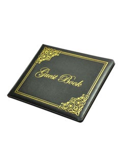 Buy Bonded Leather Cover Guest Book Black in UAE