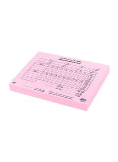 Buy 100-Piece Employee Wages Card Pink/Black in UAE