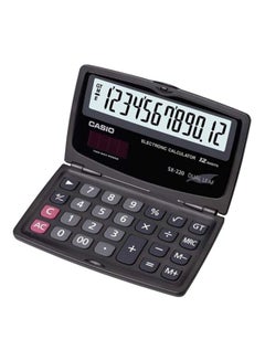Buy 12-Digit Dual Leaf Basic Calculator Black in UAE