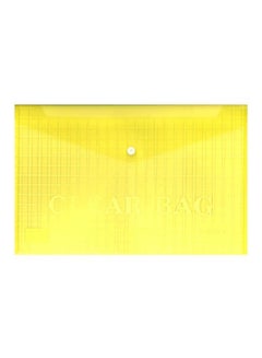 Buy Fullscape Document File Clear Bag, 350x250mm Yellow in UAE