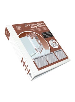 Buy A4 Presentation 3D Ring Binder 3D Ring White/Brown/Black in UAE