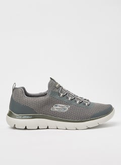 Buy Comfortable Lace-Up Sport Shoes Grey in Saudi Arabia