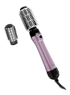 Buy Ionic Technology Dual Rotating Hair Brush With Attachment Purple/Black in Saudi Arabia