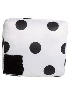 Buy Polka Dot Square Cushion White/Black 30 X 30cm in UAE