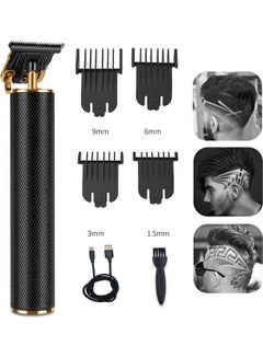 Buy Waterproof Rechargeable Electric Pro Li Clippers Black/Gold 8.9x6.69x2.2inch in Saudi Arabia