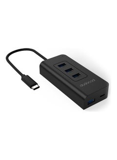 Buy USB-C To 4-Port USB 3.0 Hub Black in Saudi Arabia