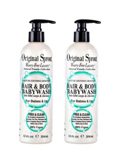 Buy Worry  Free Luxury Hair And Body Baby Wash, Pack Of 2, 354ml in UAE