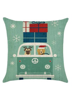 Buy Gift Vehicle Printed Cushion Cover Cotton Blend Multicolour 45 x 45cm in UAE