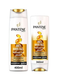 Buy 2-Piece Anti-Hair Fall Shampoo Shampoo(400), Conditioner(360)ml in UAE