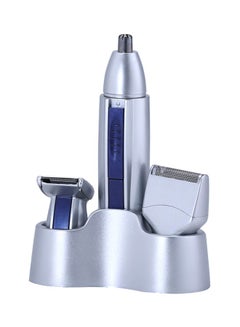 Buy 3-In-1 Rechargeable  Grooming Set Silver/Blue in UAE