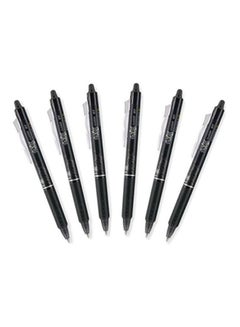 Buy 6-Piece Frixion Clicker Erasable Gel Pens Black/Grey in UAE