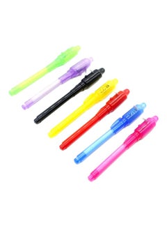 Buy 7-Piece Invisible Ink Magic Light Pen Set Yellow/Red/Blue in UAE