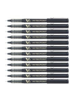 Buy 12-Piece Hi-Tecpoint Rollerball Pen Black in UAE