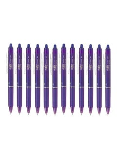 Buy 12-Piece Frixion Clicker Erasable Pen Set Purple in UAE