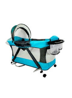 Buy Mini Park Crib Turquoise/ Dark Blue in Egypt