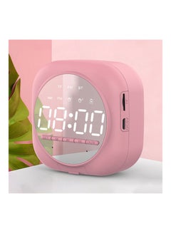 Buy Bluetooth Speaker Alarm Clock Pink in Saudi Arabia
