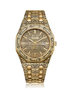 اشتري ساعة يد كلاسيكية 3 ايه تي ام من الستانلس ستيل - 42 مم - ذهبي للرجال في السعودية