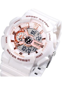 Buy Men's Digital Electronic Quartz Watch - 51 mm - White in Saudi Arabia