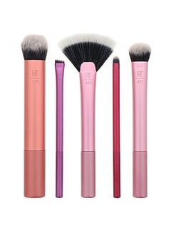 Buy 5-Piece Artist Essential Makeup Brush Set Pink/Brown/Black in UAE