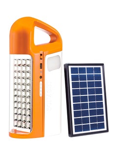 Buy Rechargeable Emergency Lantern - Bright LED with Solar Charge and Power Bank Function | Designed with Sidelights-Continuous Working Time 30 Hours | Battery Capacity Indicator Orange 15x6.5x20cm in UAE