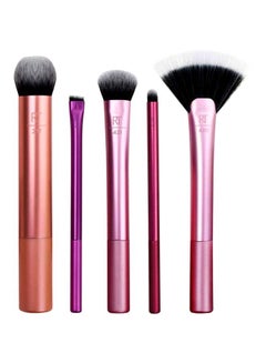 Buy 5-Piece Face Makeup Brush Set Multicolour in Saudi Arabia