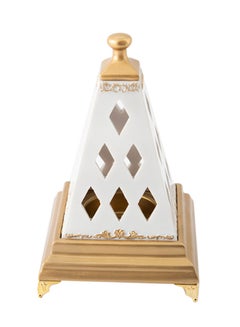 Buy Censer Incense Burner Gold/White 18x18x23cm in Saudi Arabia