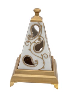 Buy Censer Incense Burner Gold/White 18x18x23cm in Saudi Arabia