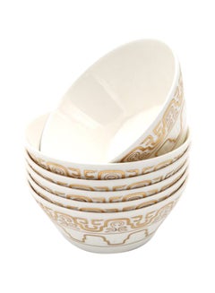 Buy 6-Piece Bowl Set White 10x10x5cm in Saudi Arabia