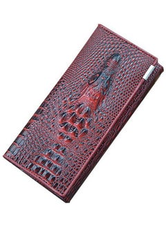 Buy Stylish Genuine Leather Wallet Red in UAE