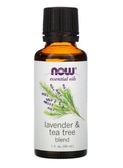 Buy Lavender And Tea Tree Blend Essential Oil White/Black 30ml in Saudi Arabia