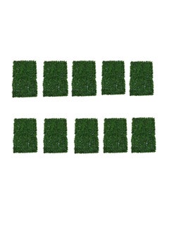 Buy 10-Piece Decorative Artificial Wall Grass Green 40x60cm in UAE