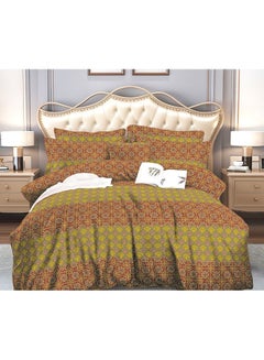 Buy 4 Piece Double Size Comforter Set Fabric Multicolour in UAE