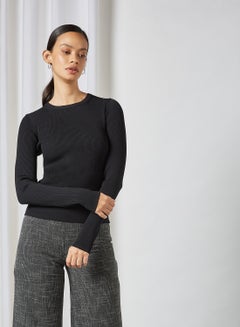 Buy Wide Neck Sweater Black in UAE
