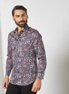 Buy Paisley Print Shirt Navy in Egypt