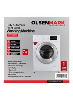 Buy Fully Automatic Front Load Washing Machine OMFWM5508 White in UAE
