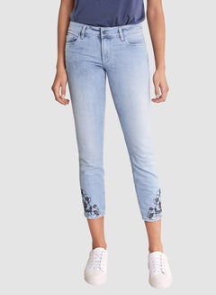 Buy Push-Up Capri Jeans Blue in Saudi Arabia