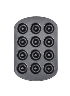 Buy 12 Cavity Mini Donut Pan Black 26.5cm in UAE