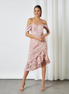 Buy Alma Bardot Dress Mink in Saudi Arabia