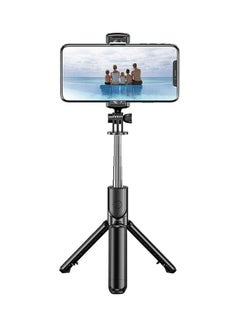 Buy BT Selfie Stick Foldable Tripod 360° Rotation Black in Saudi Arabia