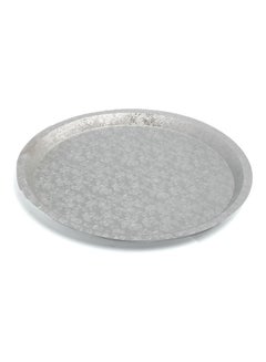 Buy Taiwanese Round Tray Silver 60x60cm in Saudi Arabia